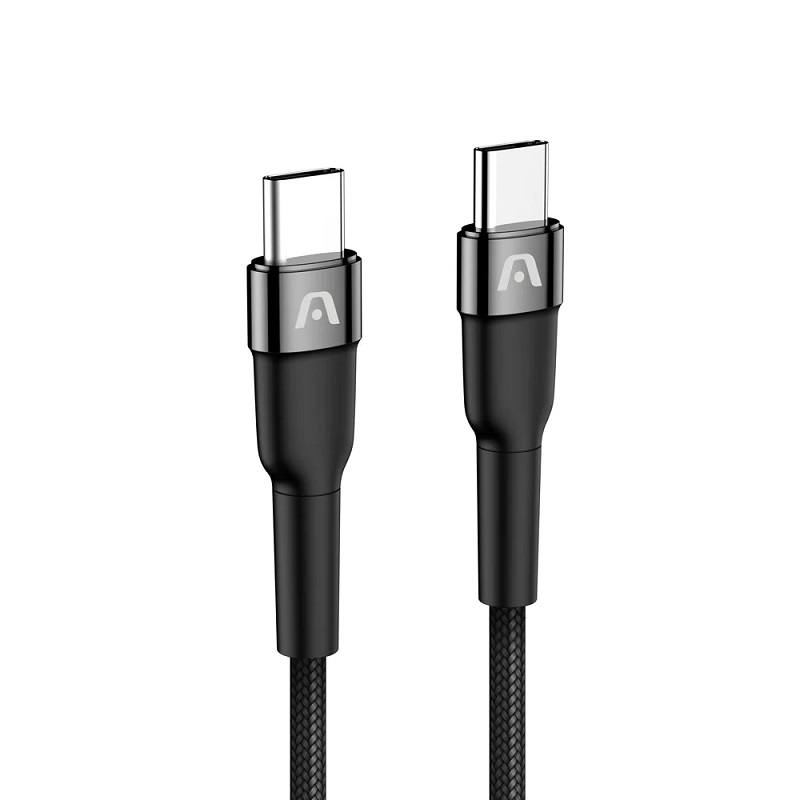 C06, Tipo C 2M, Cable USB de nailon para teléfono, Carga Rápida 3.0 2A