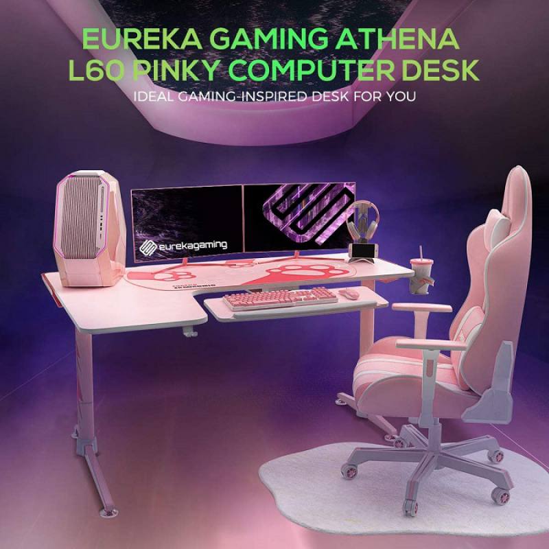 PTYTEC Computer Shop - Escritorio Gaming Eureka, 60 con forma de
